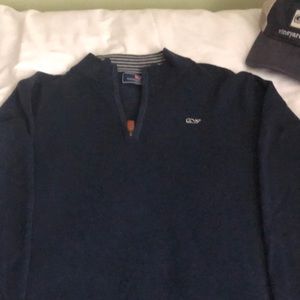 Vineyard Vines Dark Blue  1/2 Zip Sweater Boys XL